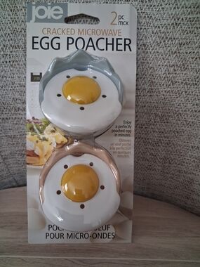 Joie Cracked Microwave Egg Poacher Set - White, Yellow, Light Blue, Tan